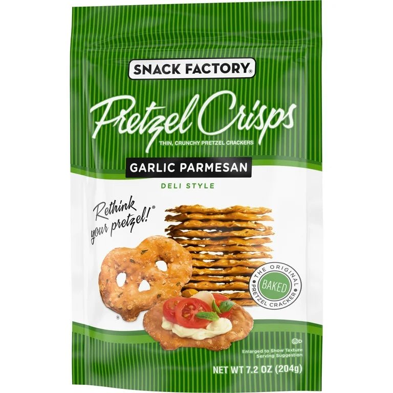 PRETZEL CRISPS GALLETAS GARLIC PARMESAN 7.2 OZ - SUPERMIX