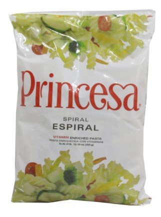PRINCESA PASTA ESPIRALES NATURALES 350 GRS - SUPERMIX