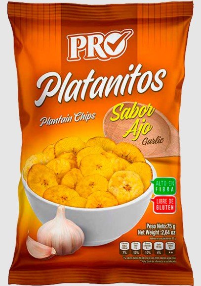 PRO PLATANITOS SABOR AJO 70.9 GR - SUPERMIX