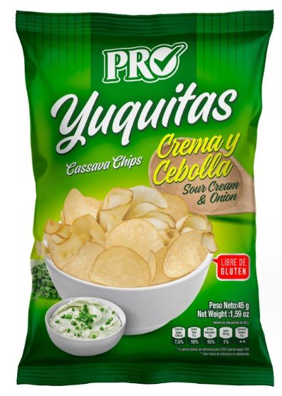 PRO YUQUITAS SABOR CREMA Y CEBOLLA 42.5 GR - SUPERMIX