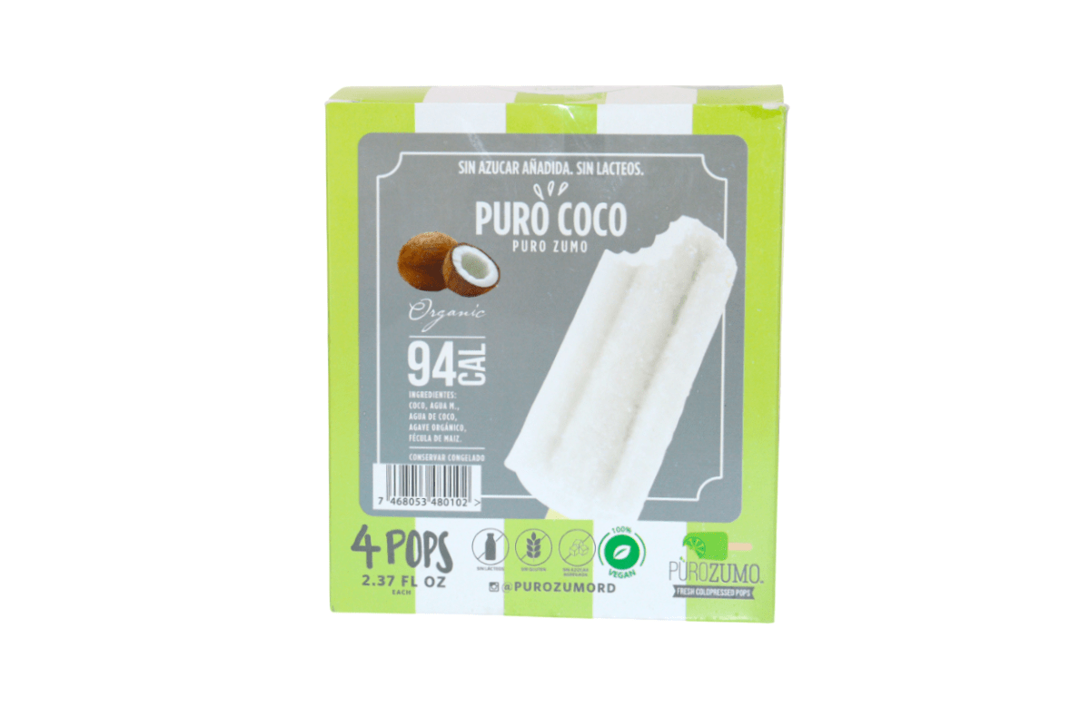 PURO ZUMO PALETA COCO 4 UND - SUPERMIX