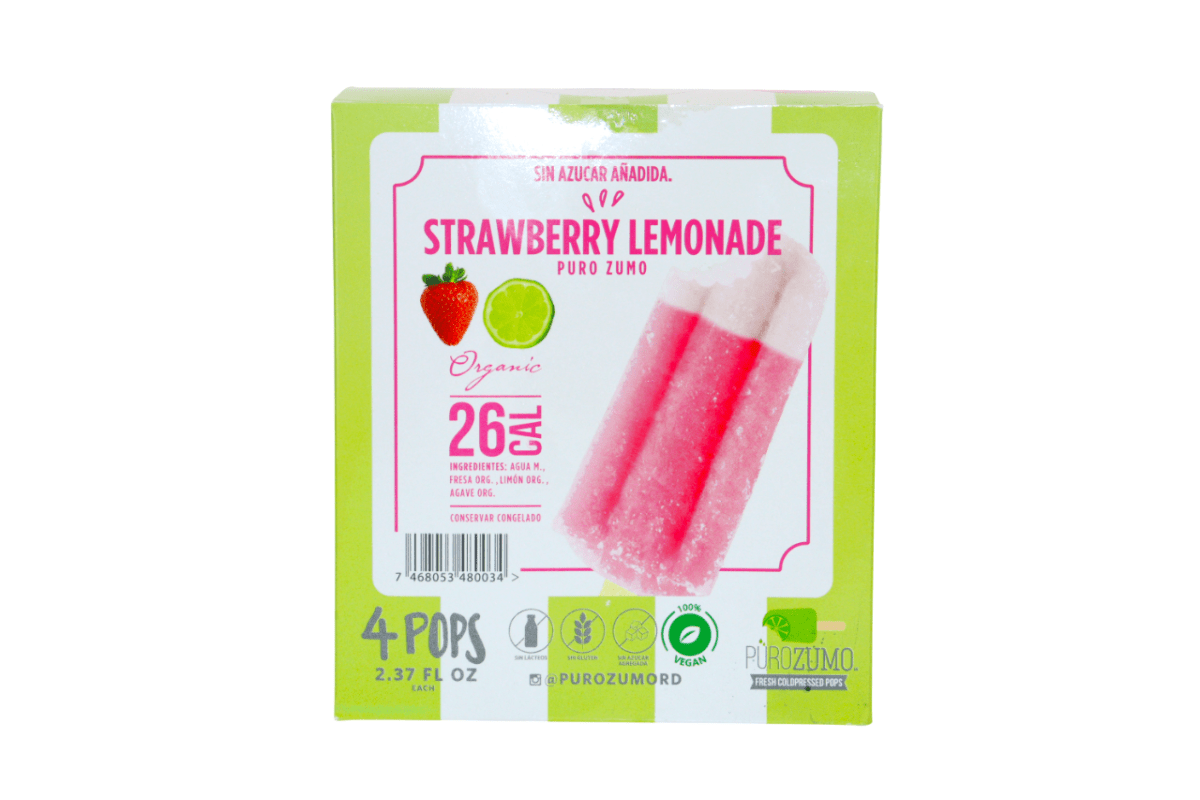 PURO ZUMO PALETA SRAWBERRY 4 UND - SUPERMIX
