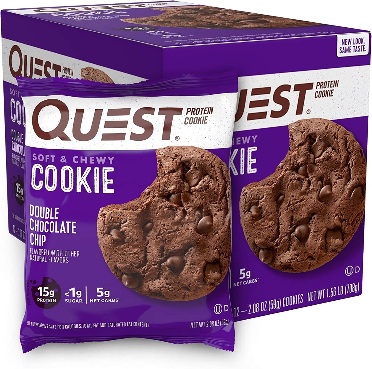QUEST GALLETAS DOBLE CHOCOLATE CHIP FLAVORED - SUPERMIX