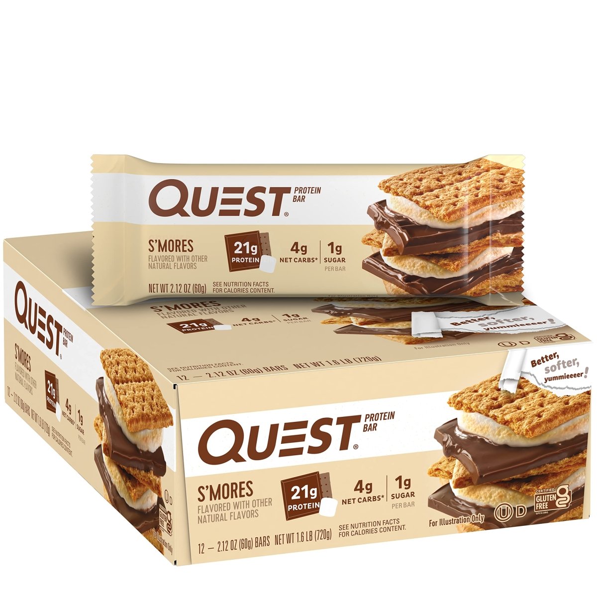 QUESTBAR S'MORE PROTEINBAR 20 GRS - SUPERMIX