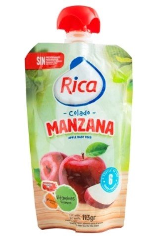 RICA COLADO MANZANA 113 GR - SUPERMIX