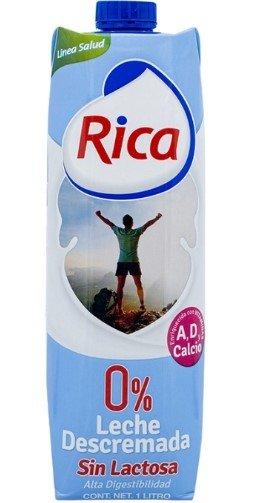 RICA LECHE SIN LACTOSA 0% DESCREMADA 1 LT - SUPERMIX