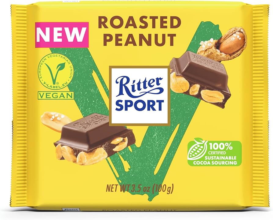 RITTER SPORT ROASTED PEANUT 3.5 OZ - SUPERMIX