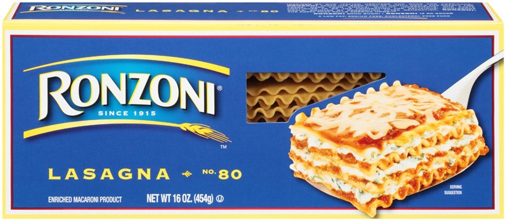 RONZONI PASTA LASAGN CURLY 16 OZ - SUPERMIX