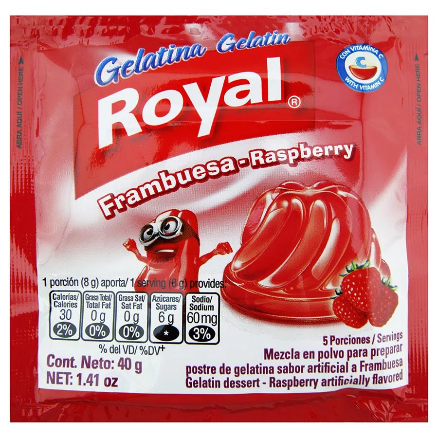 ROYAL GELATINA FRAMBUESA 40 GRS - SUPERMIX