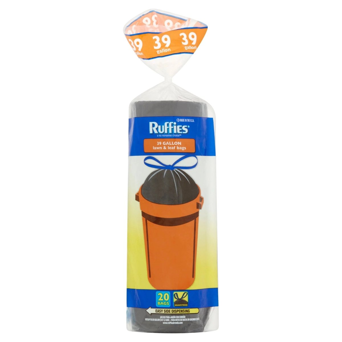 RUFFIES 39 GAL LAWN TIE 20 CT - SUPERMIX
