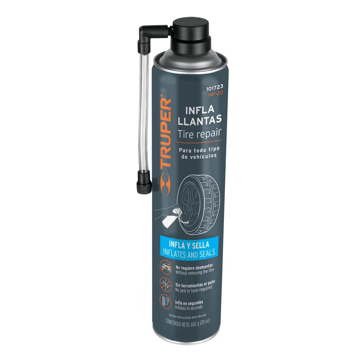 SELLADOR E INFLADOR DE GOMAS 20OZ TRUPER - SUPERMIX