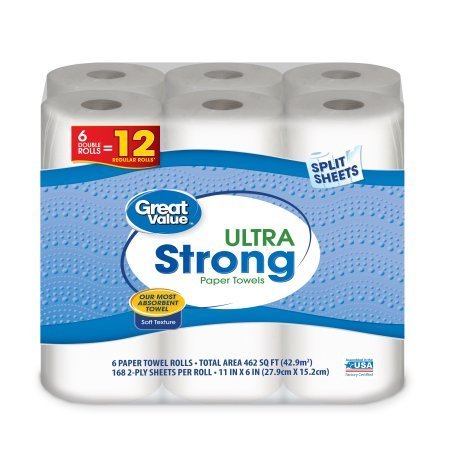 SHOP VALU 6 ROLL PAPER TOWEL 241.9 SF - SUPERMIX