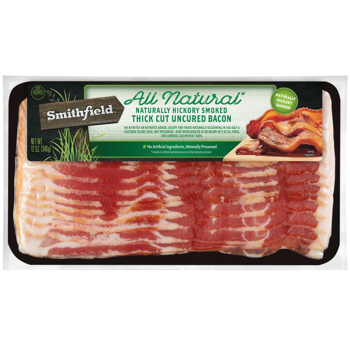 SMITHFIEID AL NAT.BACON SIN CURAR 12 OZ - SUPERMIX
