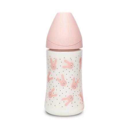SUANINEX BIBERON PREMIUM POLIAMIDA FLUJO L 270 ML WHISKERS ROSADO - SUPERMIX