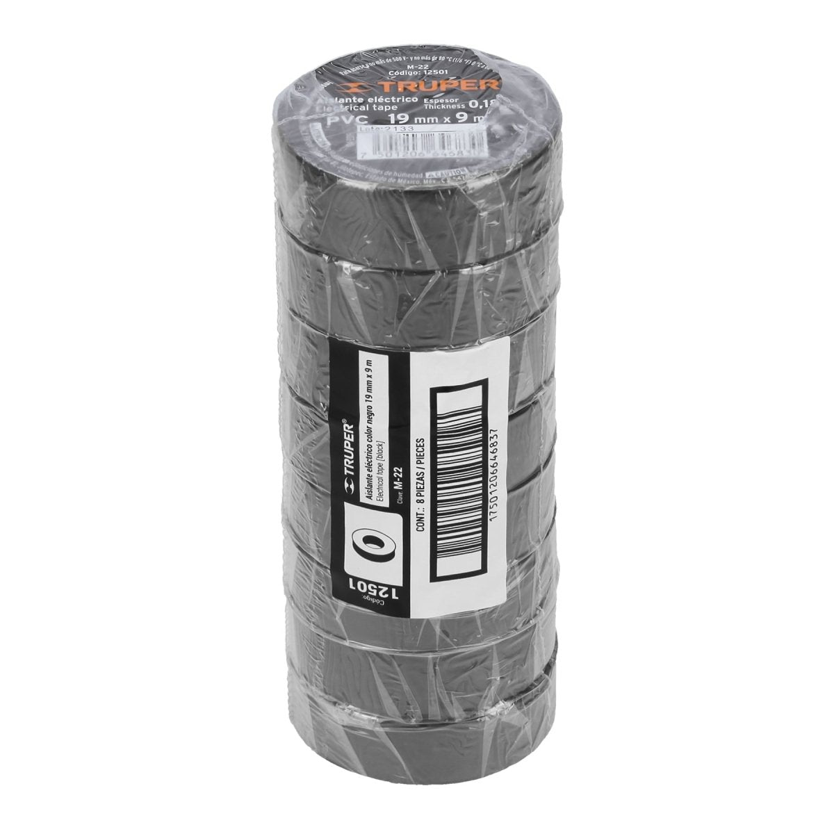 TAPE AISLANTE DE ELECTRICIDAD 9M NEGRO TRUPER - SUPERMIX