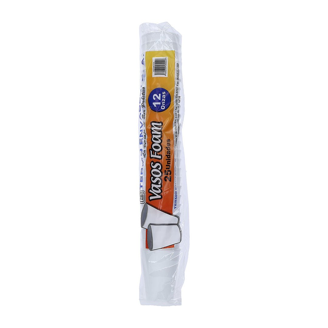 TERMO ENVASES VASO FOAM 12 ONZ (40/25) - SUPERMIX