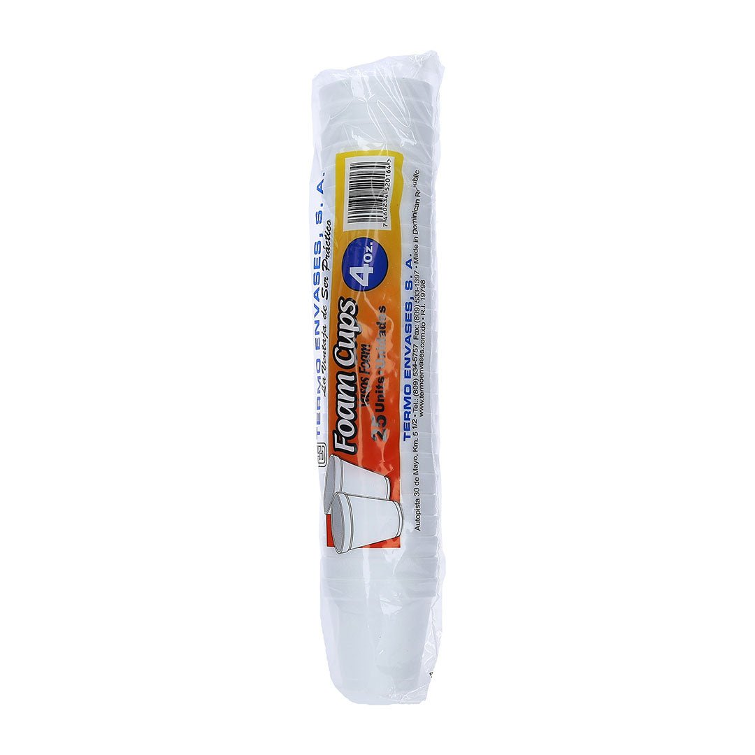 TERMO ENVASES VASO FOAM 4 ONZ. (40/25) - SUPERMIX