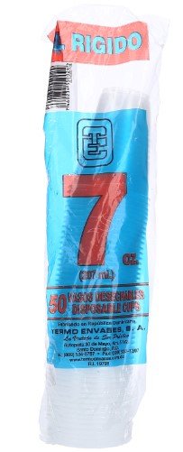 TERMO ENVASES VASOS RIGIDOS 7 OZ 50 Unidad - SUPERMIX