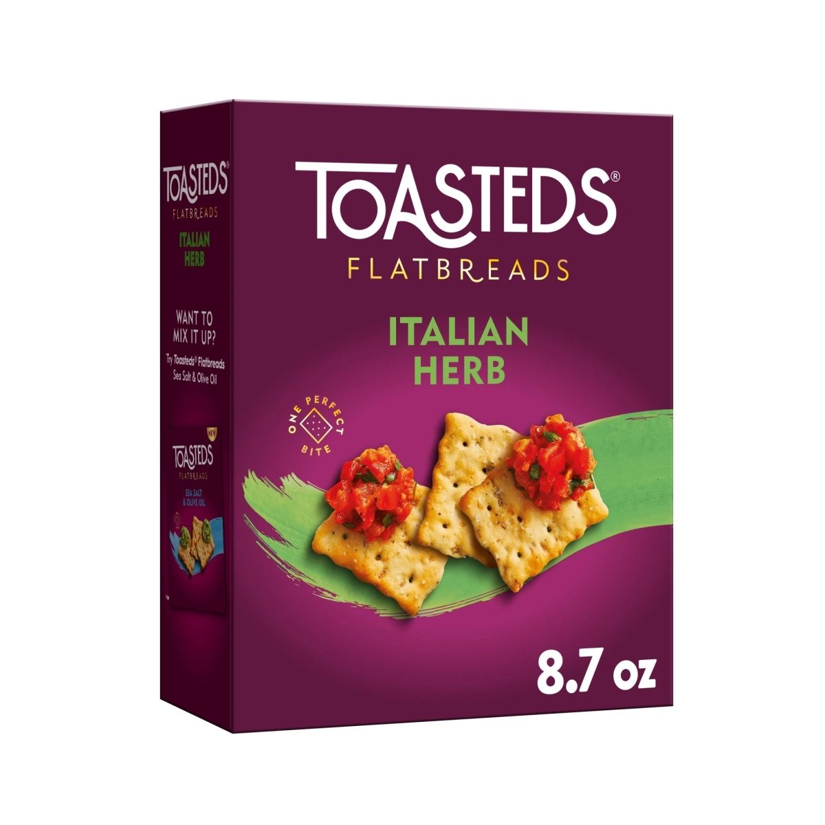 TOASTEDS GALLETAS ITALIAN HERB 12/8.7 OZ - SUPERMIX