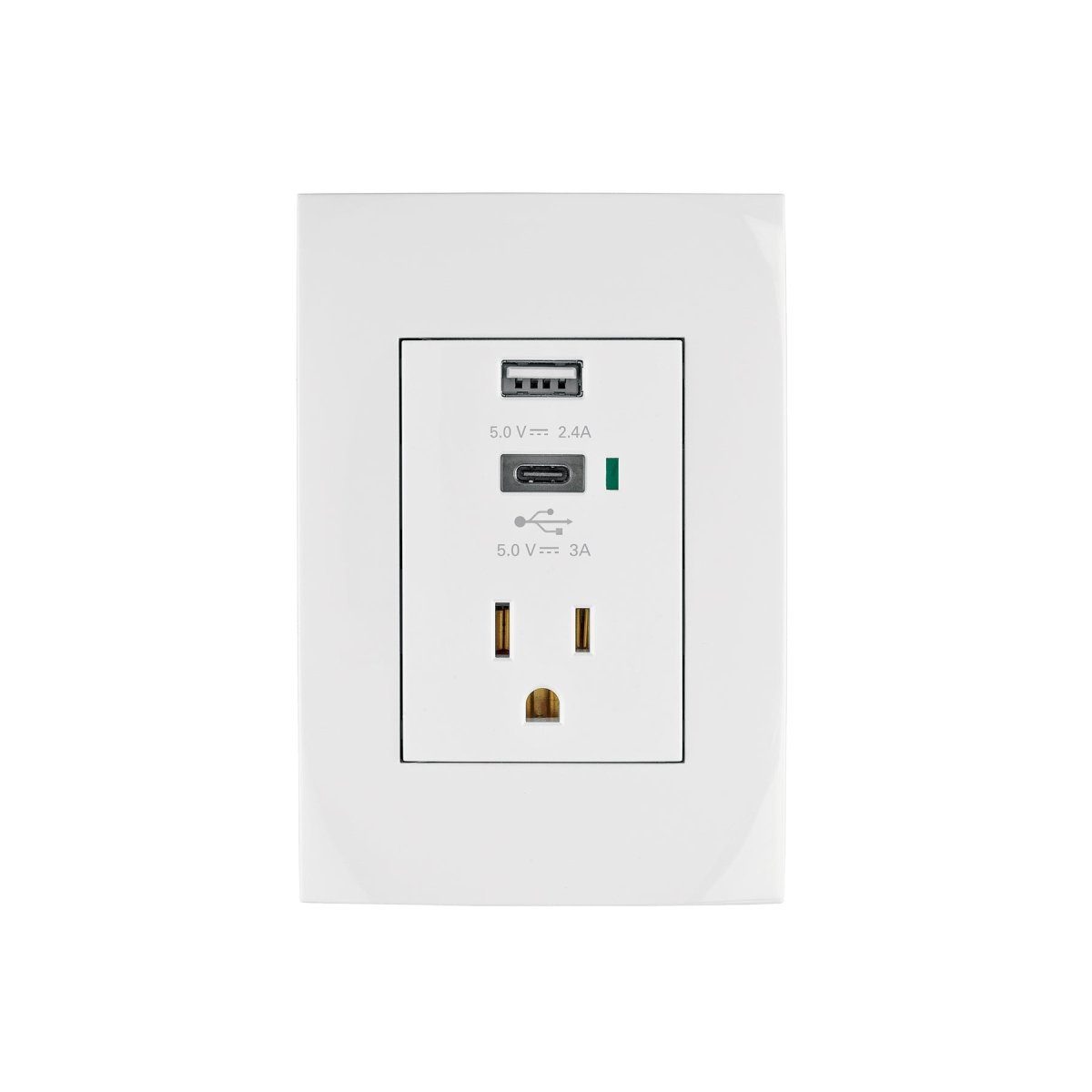 TOMACORRIENTE + MODULO CON 2 PUERTOS USB BLANCO OSLO VOLTECK - SUPERMIX