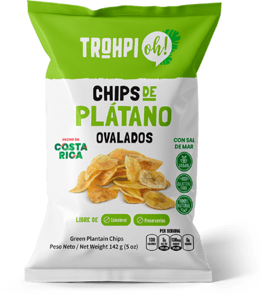 TROHPI OH CHIPS DE PLATANO VERDE 142G - SUPERMIX