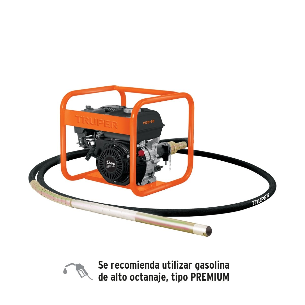 VIBRADOR PARA CONCRETO CON MOTOR A GASOL - SUPERMIX