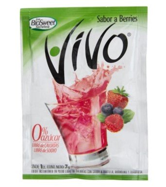 VIVO JUGO EN POLVO BERRIES S/AZUCAR 7 GR - SUPERMIX