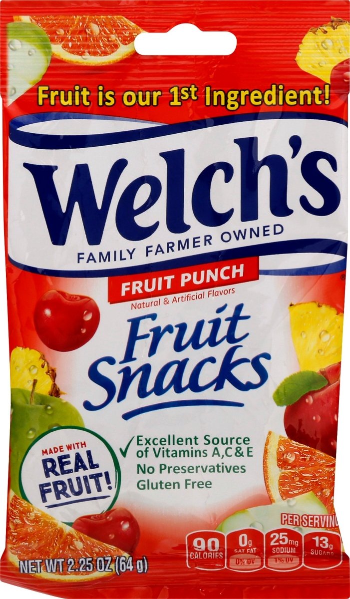 WELCH'S FRUIT PUNCH SNACKS 48CT/2.25 OZ - SUPERMIX