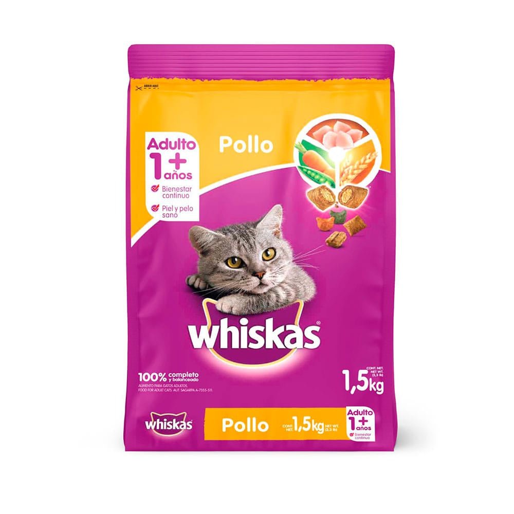 WHISKAS POLLO & LECHE 12/1.5 KG. - SUPERMIX