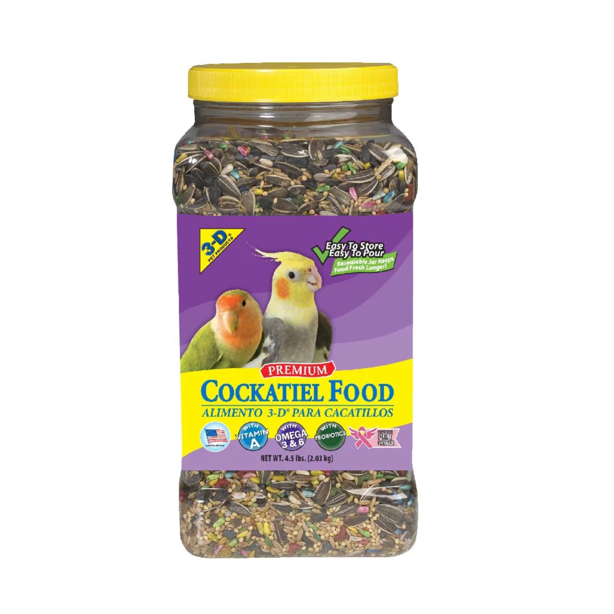 3 - D COCKATIEL FOOD MASCOTA 0.45 LB - SUPERMIX