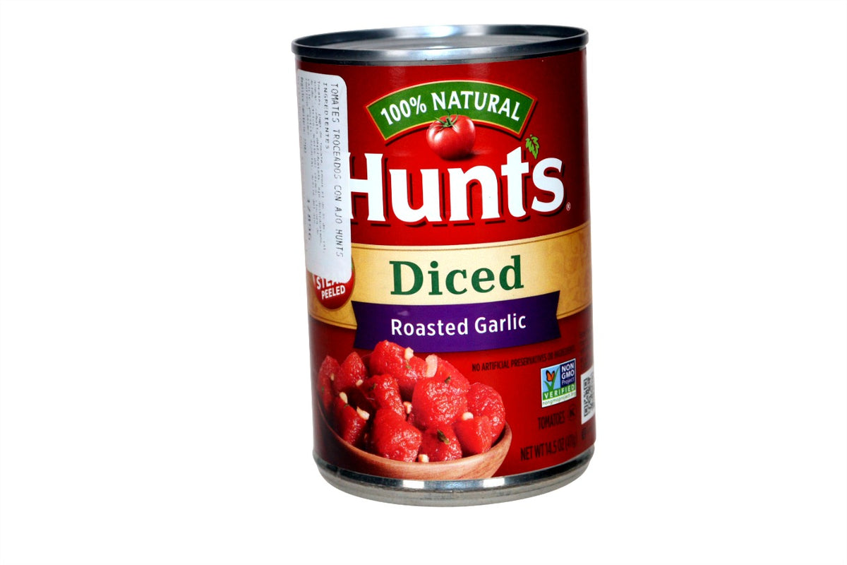 HUNTS TOMATE TROCEADO CON AJO 14.5 OZ