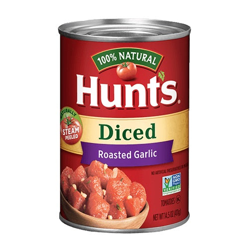 HUNTS TOMATE TROCEADO ASADO C/ AJO 14.5 OZ