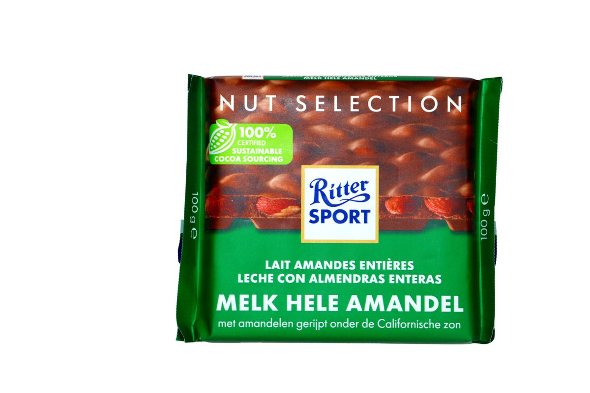 RITTER CHOCOLATE SEMI AMARGO C/ ALMENDRAS 100 GR
