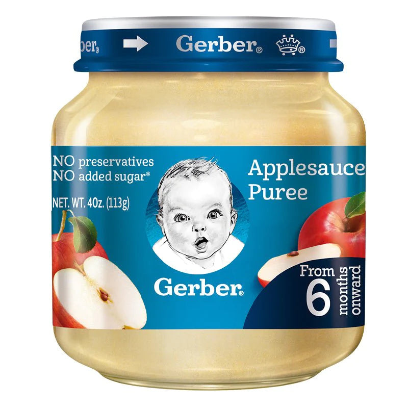 GERBER COMPOTA SABOR MANZANA 113 GR VIDRIO