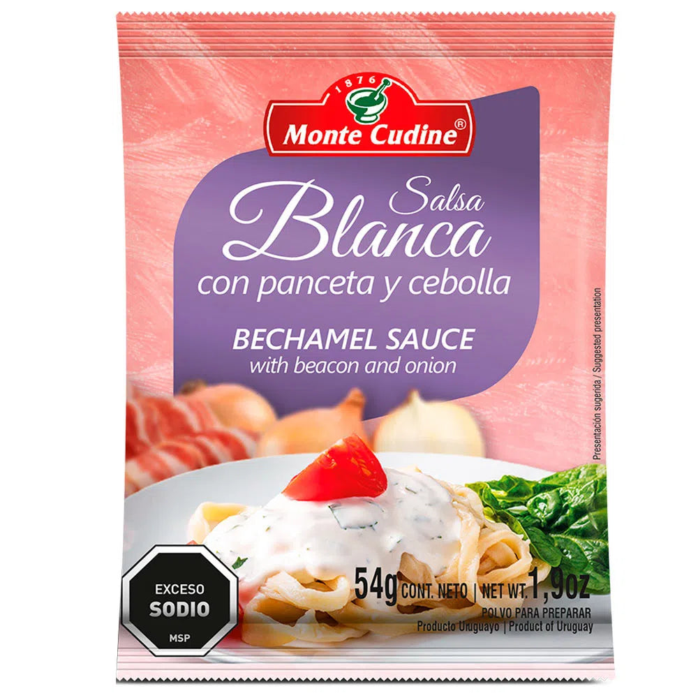 MONTE CUDINE SALSA BLANCA BECHAMEL C/ PANCETA Y CEBOLLA 54 GR