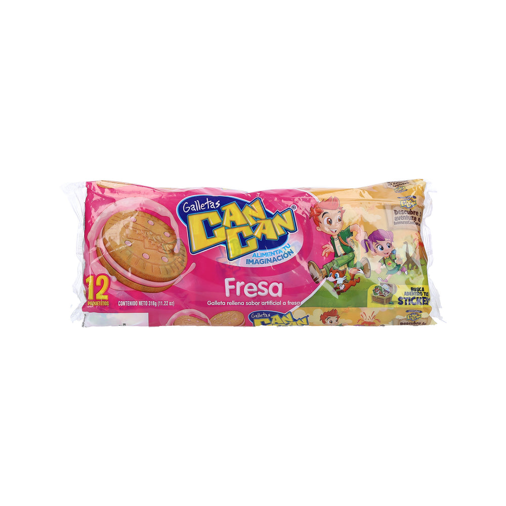 CAN CAN FRESA PAQ. 12 UND