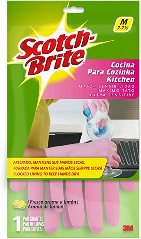 3M SCOTCH BRITE GUANTES P/COCINA MED. DE LATEX - SUPERMIX