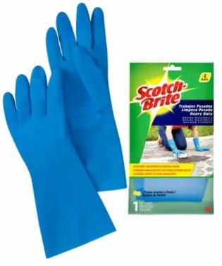3M SCOTCH BRITE GUANTES P/TRABAJO PESADO GDE. DE LATEX - SUPERMIX