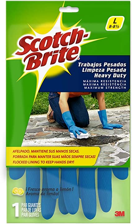 3M SCOTCH BRITE GUANTES P/TRABAJO PESADO MED. DE LATEX - SUPERMIX