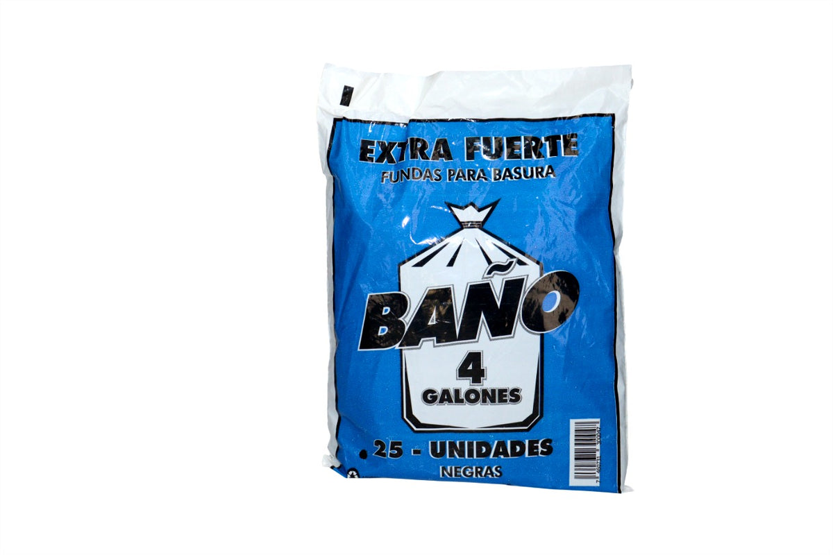 FUNDAS BASURA BANO NEGRAS 4 GLS