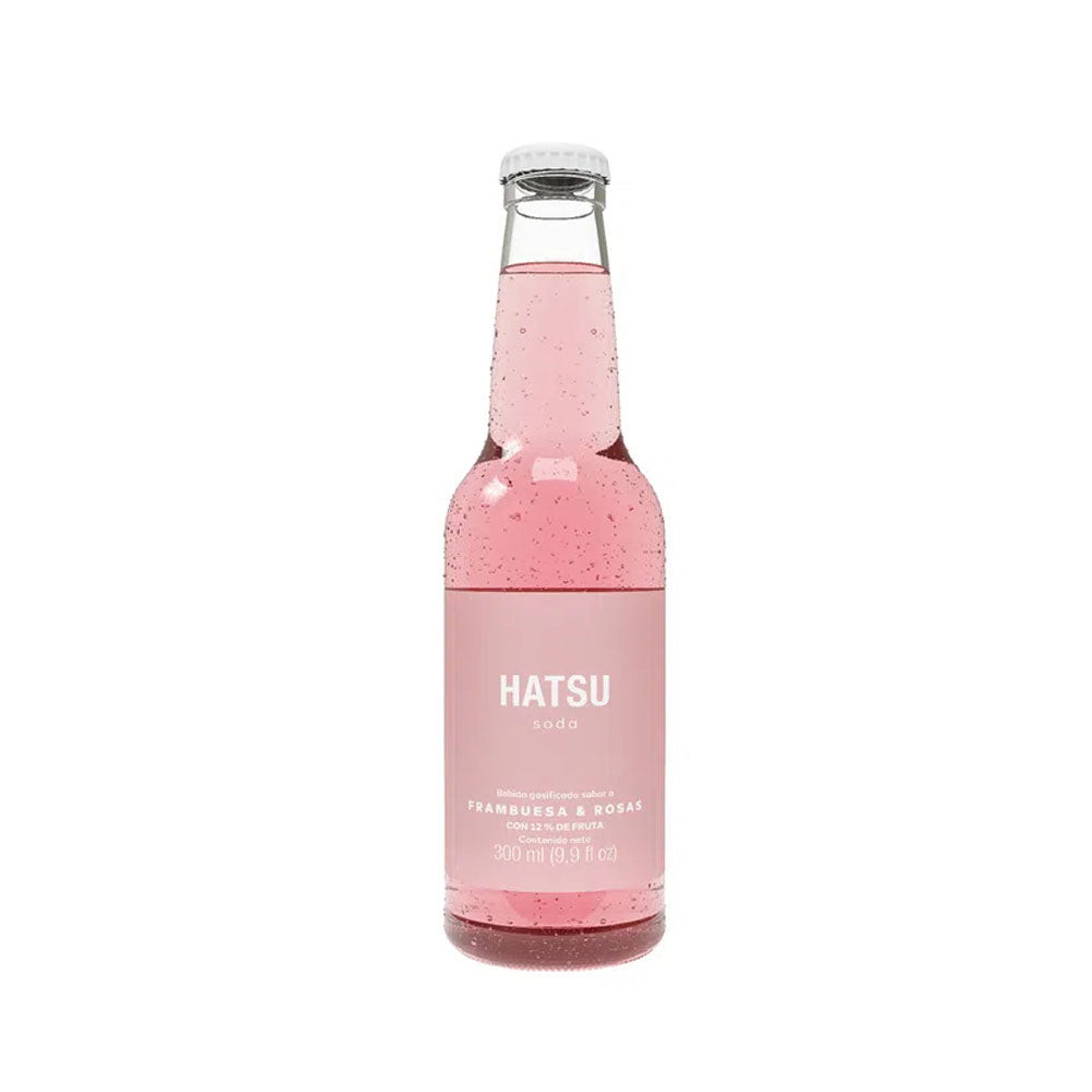 HATSU SODA SABOR FRAMBUESA Y ROSAS 300 ML