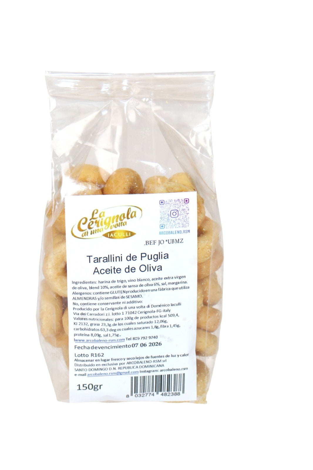 LA CERIGNOLA TARALLI ACEITE DE OLIVA 300 GRS