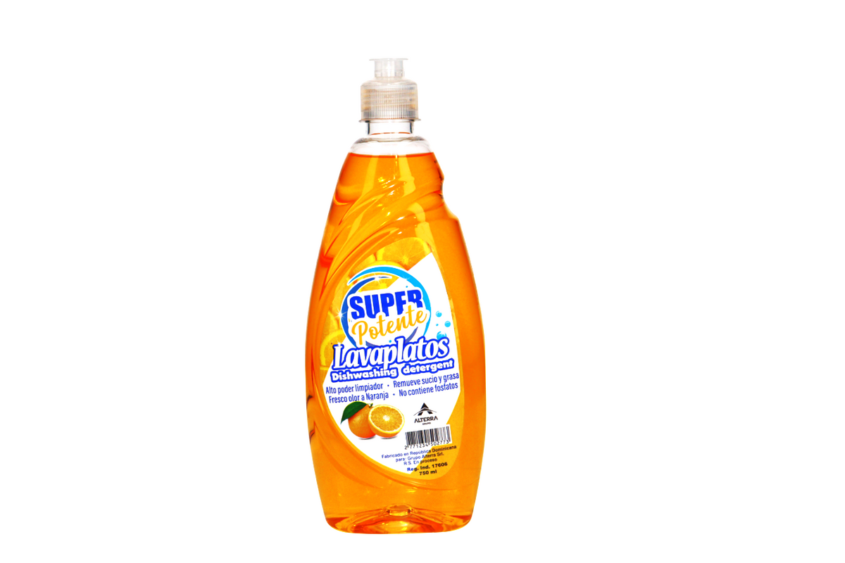 SUPERPOTENTE LAVAPLATOS NARANJA 375 ML
