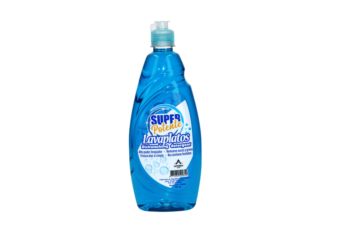 SUPERPOTENTE LAVAPLATOS AZUL 750ML