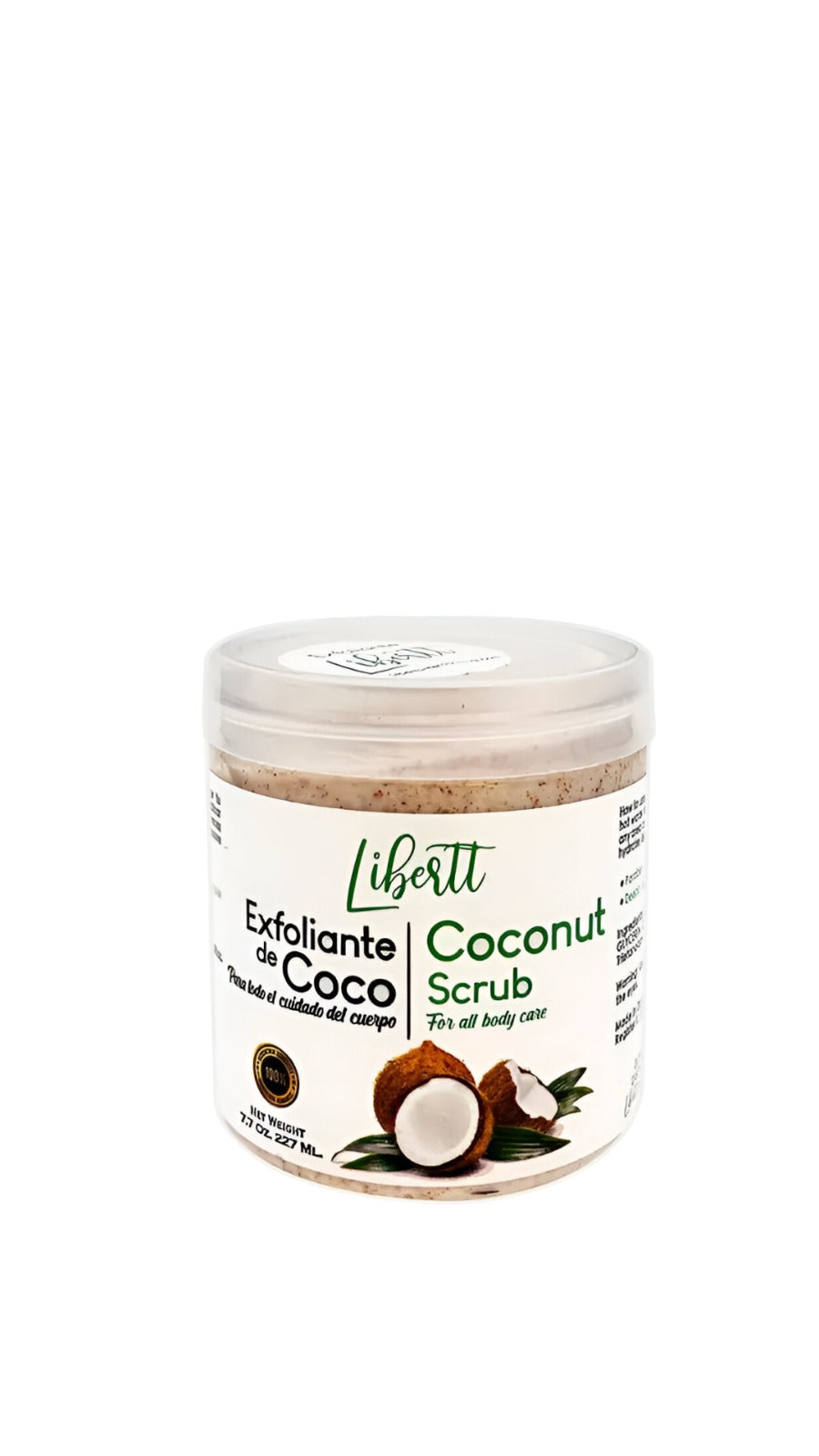 JABON EXFOLIANTE DE COCO NATURAL 7.7 OZ/ 227ML