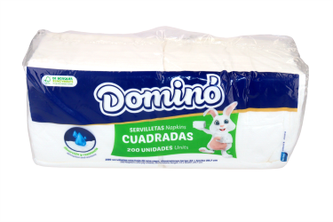 DOMINÓ SERVILLETAS NAPKINS CUADRADAS 200 UND