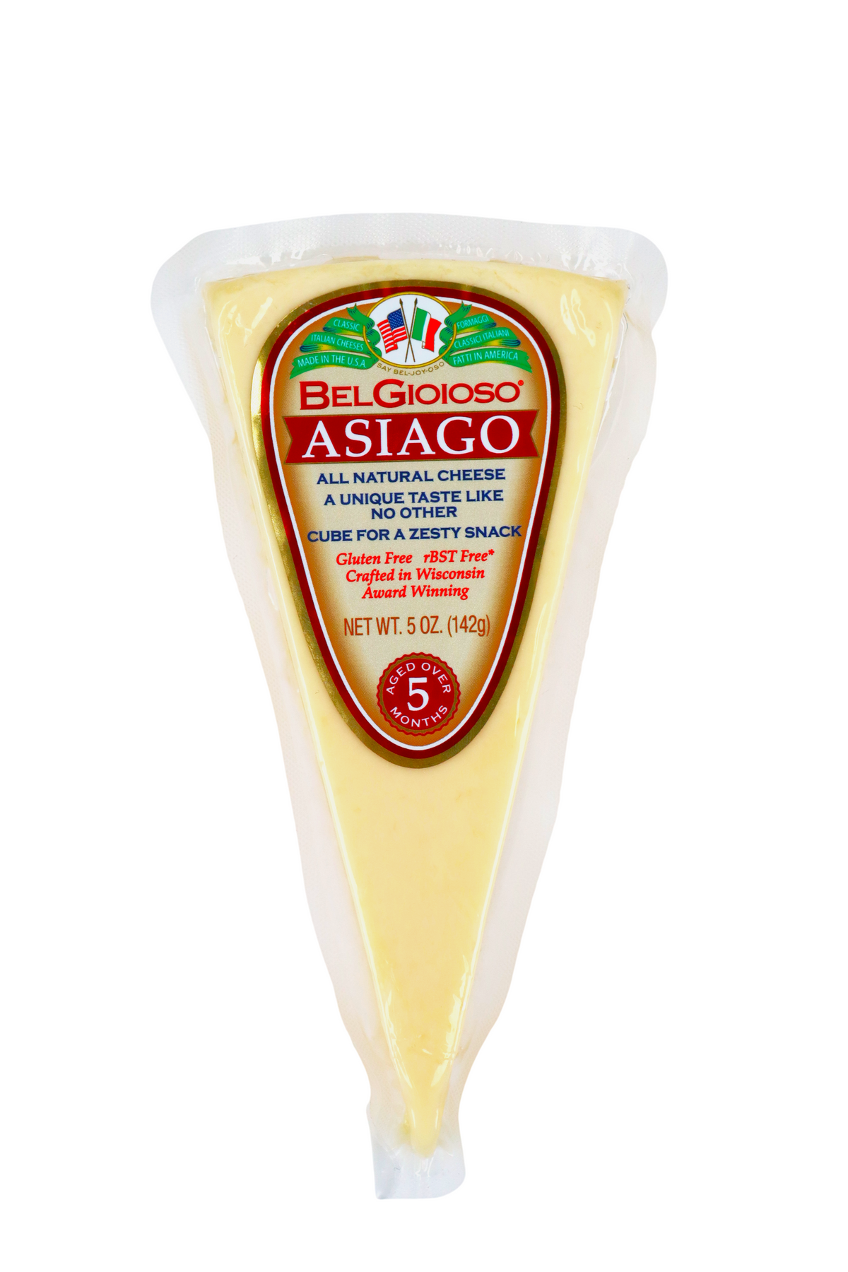 BELGIOIOSO ASIAGO EW QUESO WEDGE 5 OZ
