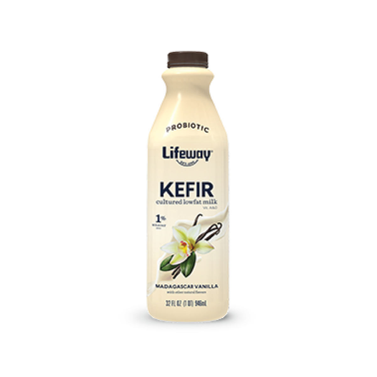 LIFEWAY KEFIR CULTURED LOW FAT MILK  MADAGASCAR VANILLA 32 OZ