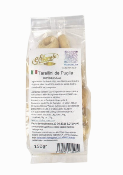 TARALLIS CEBOLLAS 150 GR