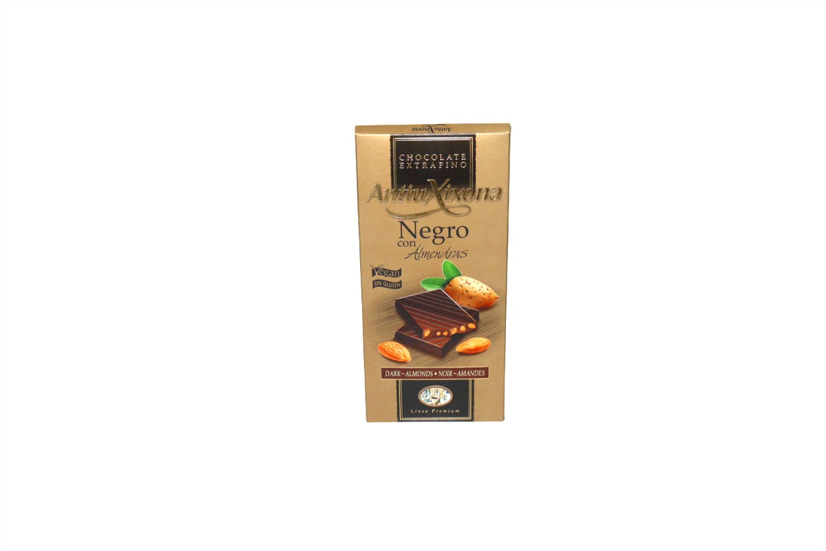 ANTIU XIXONA CHOCOLATE NEGRO C/ALMENDRAS 125 GR